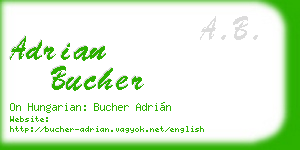 adrian bucher business card